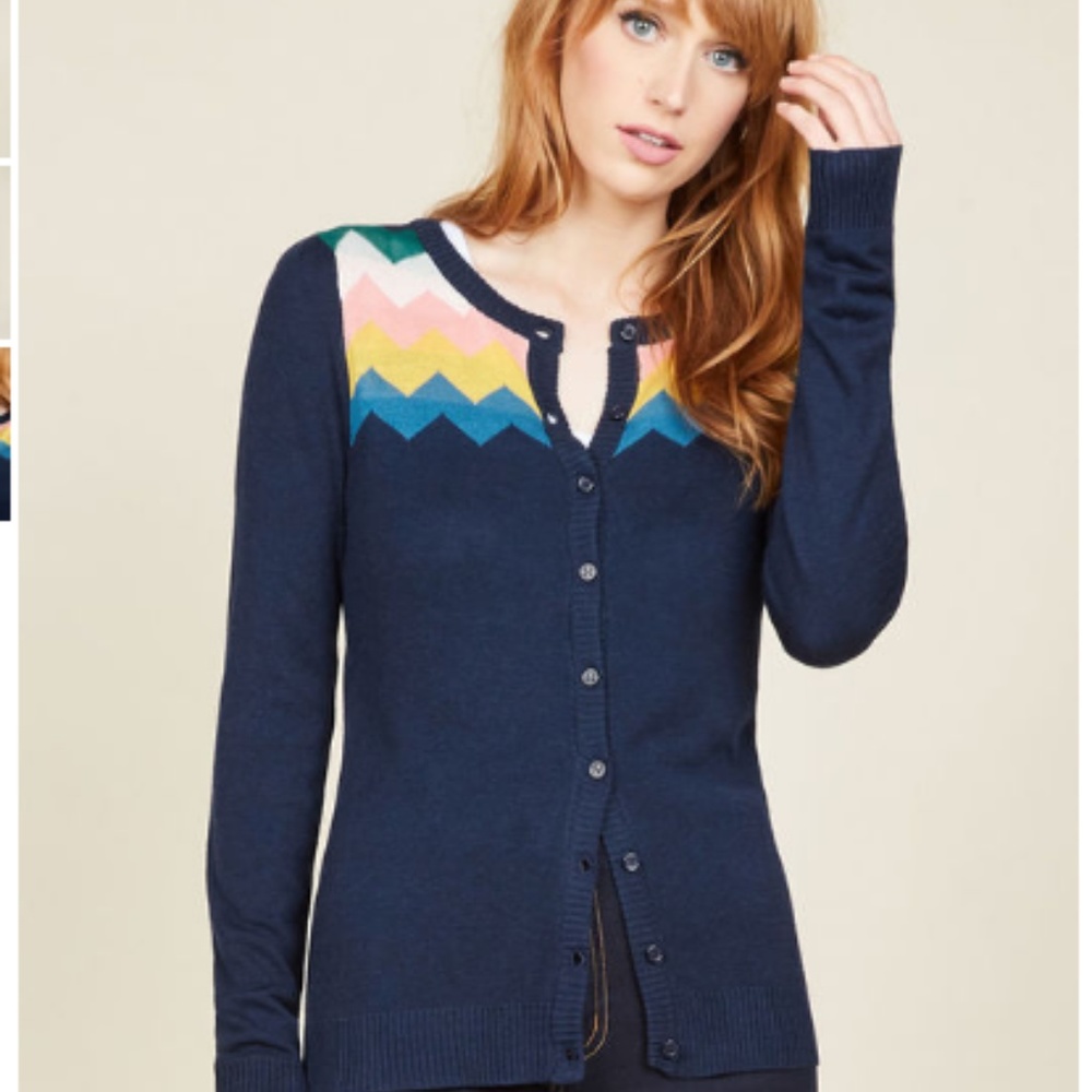 You Heard That Bright Cardigan in Navy